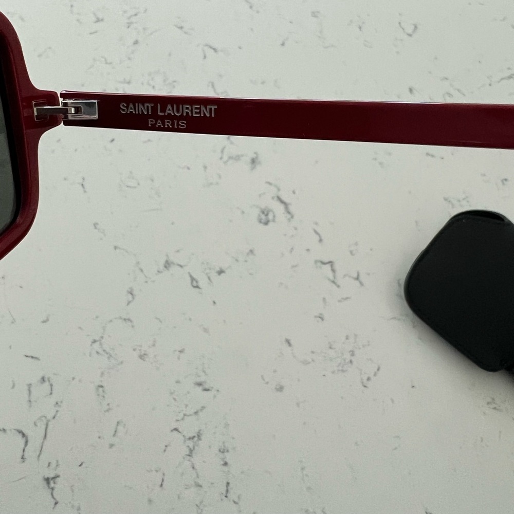 Saint Laurent Red Rectangular Sunglasses - image 2